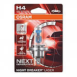 Галогенова лампа OSRAM H4 64193NL-01B Night Breaker LASER NG +150% 60/55W 12V P43T 1шт/блістер, фото 5