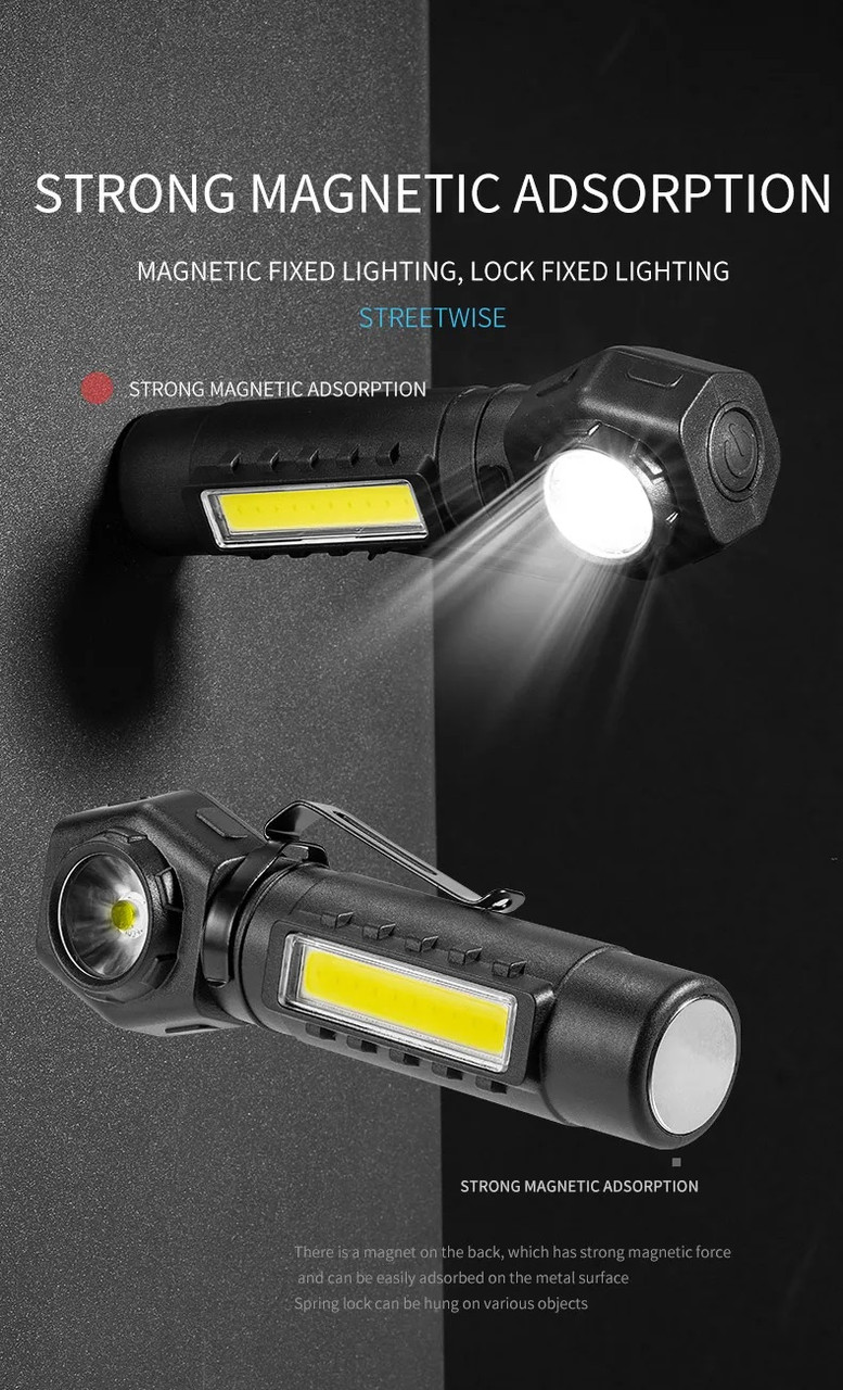 Налобний ліхтар з ближнього та дальнім світлом (XPE+COB LED, TIR оптика, USB-C, IPX4, Магніт, Кліпса)