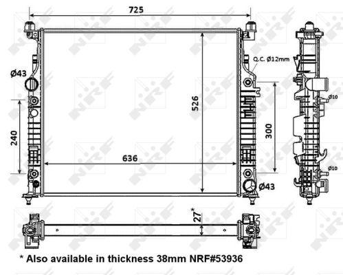 Радіатор охолодження MERCEDES-BENZ ACTROS MP4 ANTOS GL-CLASS (X164) M-CLASS (W164) R-CLASS (W251, V251)