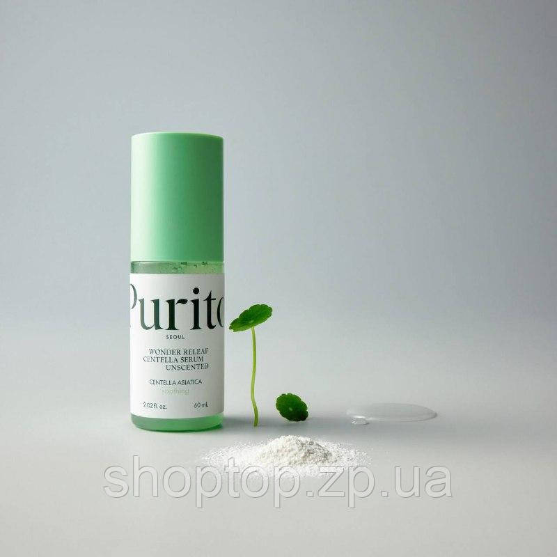 Заспокійлива сироватка з центеллою без ефірних олій Purito Seoul Wonder Releaf Centella Serum Unscented 60 ml
