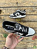 Чоловічі кросівки Nike SB Dunk Low White Black Найк СБ Данк чорно-білі шкіряні весна осінь, фото 5