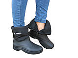 Дутики сноубутси чорні пінка гумові чоботи розмір 37 39, фото 6