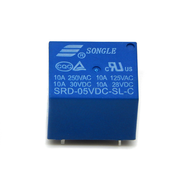 Силове електромагнітне реле SONGLE SRD-05VDC-SL-C для Arduino Силове електромагнітне реле SONGLE SRD-05VDC-SL-C для Arduino