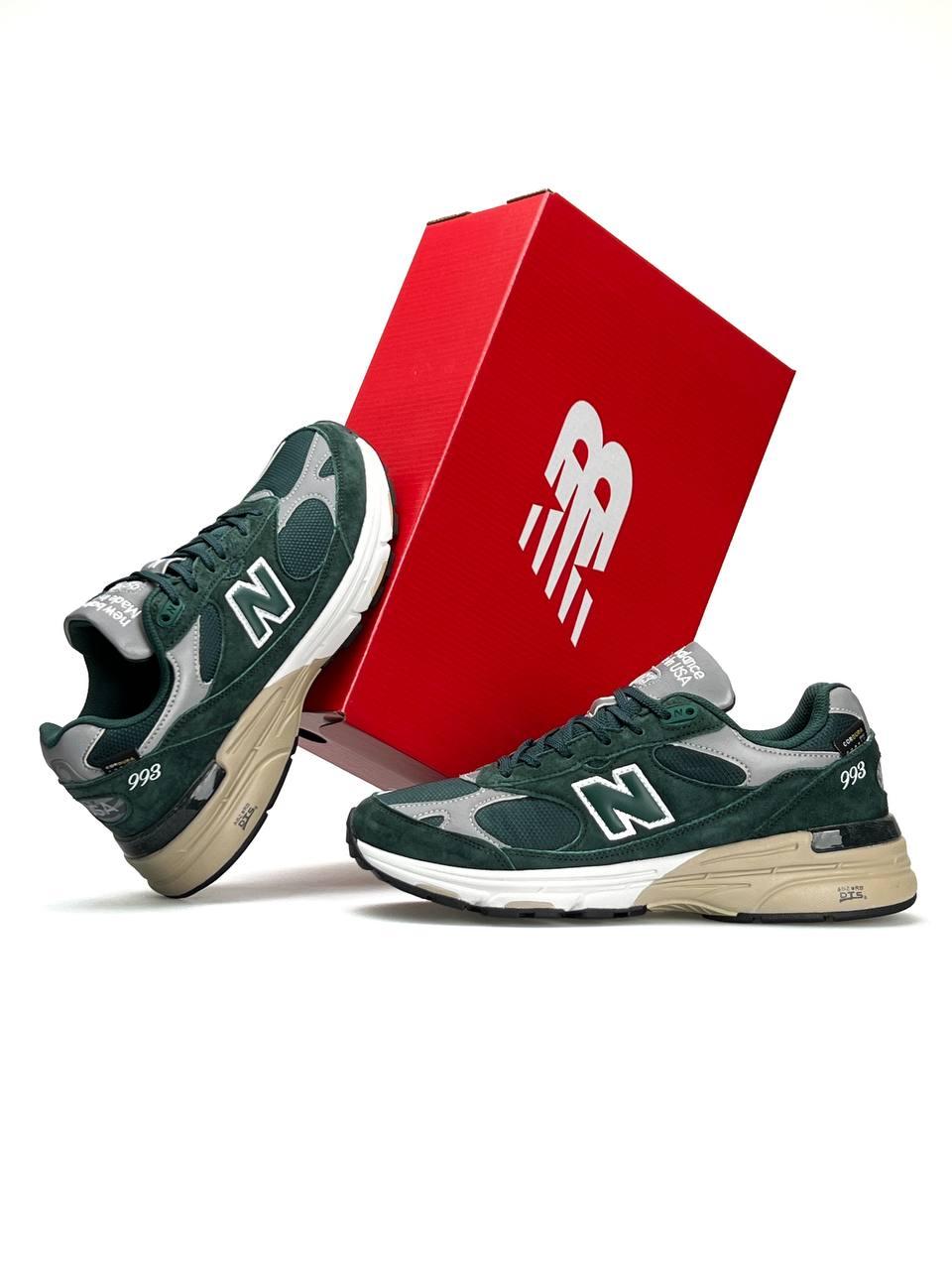 Чоловічі кросівки замша текстиль New Balance 993 Green, кеди чоловічі Нью Беланс зелені. Чоловіче взуття