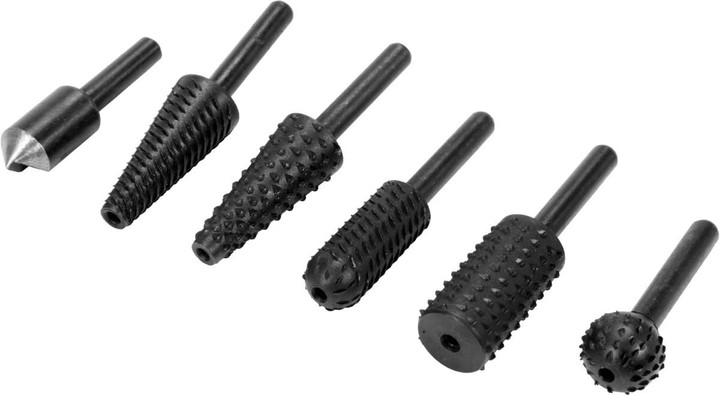 Набір фрез різної форми по металу і дереву YATO зі шпинделем 6 мм 6 шт YT-61712, фото 1