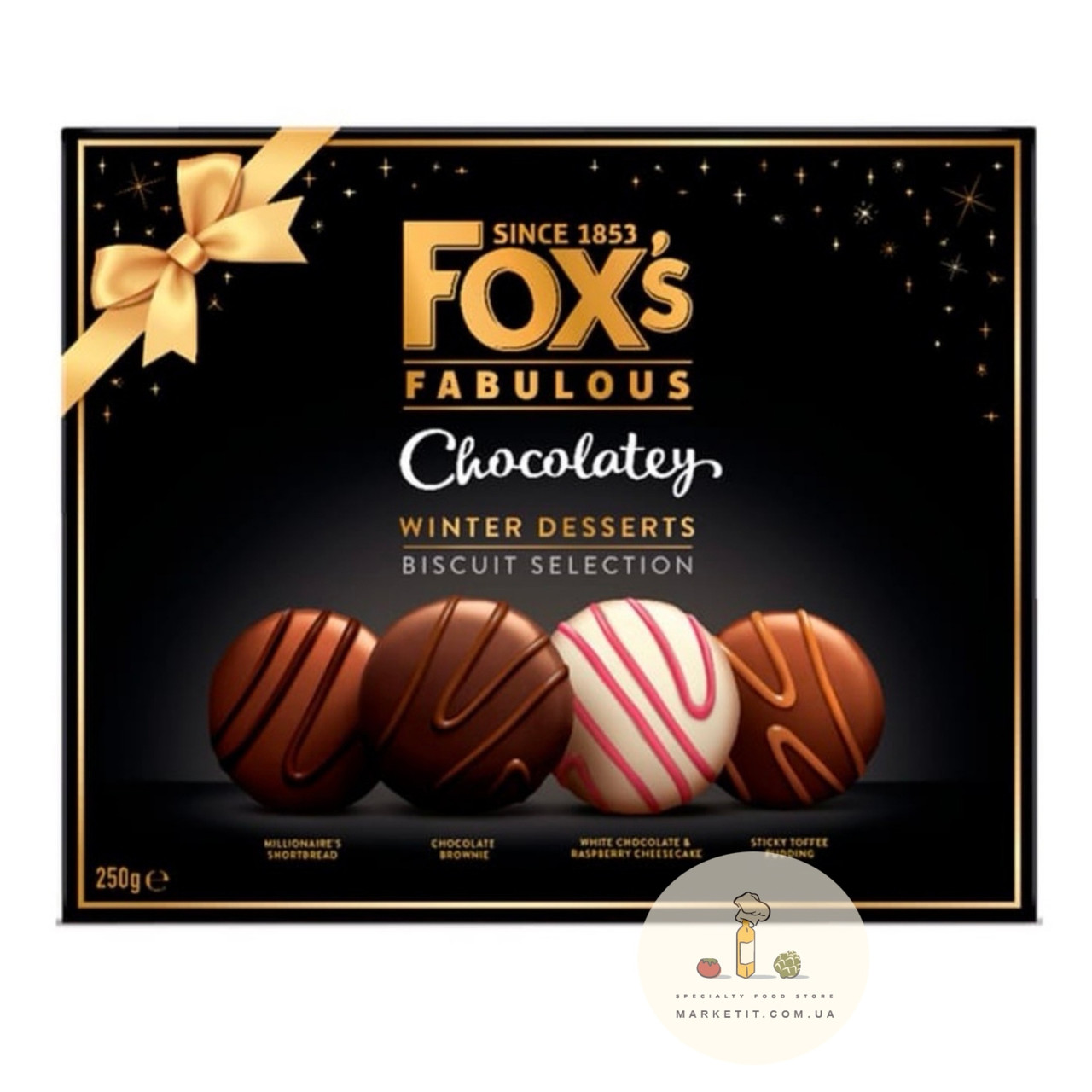 Печиво Fox's Fabulous Chocolatey Winter Desserts, асорті в шоколаді Англія 250 г.