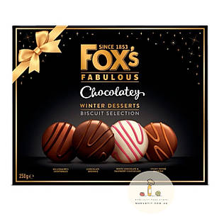 Печиво Fox's Fabulous Chocolatey Winter Desserts, асорті в шоколаді Англія 250 г.