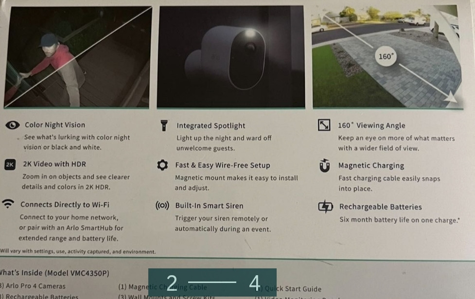 Камери : Arlo Pro 4 Spotlight Camera., фото 1