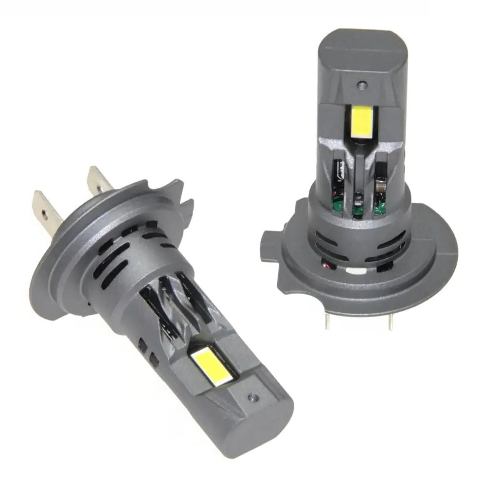 Світлодіодні LED лед лампи QLINE SA цоколь H7 52Вт біле світло 6000К, з кулером, яскраві та мініатюрні