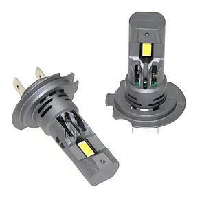 Світлодіодні LED лед лампи QLINE SA цоколь H7 52Вт біле світло 6000К, з кулером, яскраві та мініатюрні, фото 1