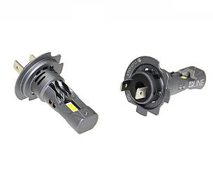 Світлодіодні LED лед лампи QLINE SA цоколь H7 52Вт біле світло 6000К, з кулером, яскраві та мініатюрні, фото 2