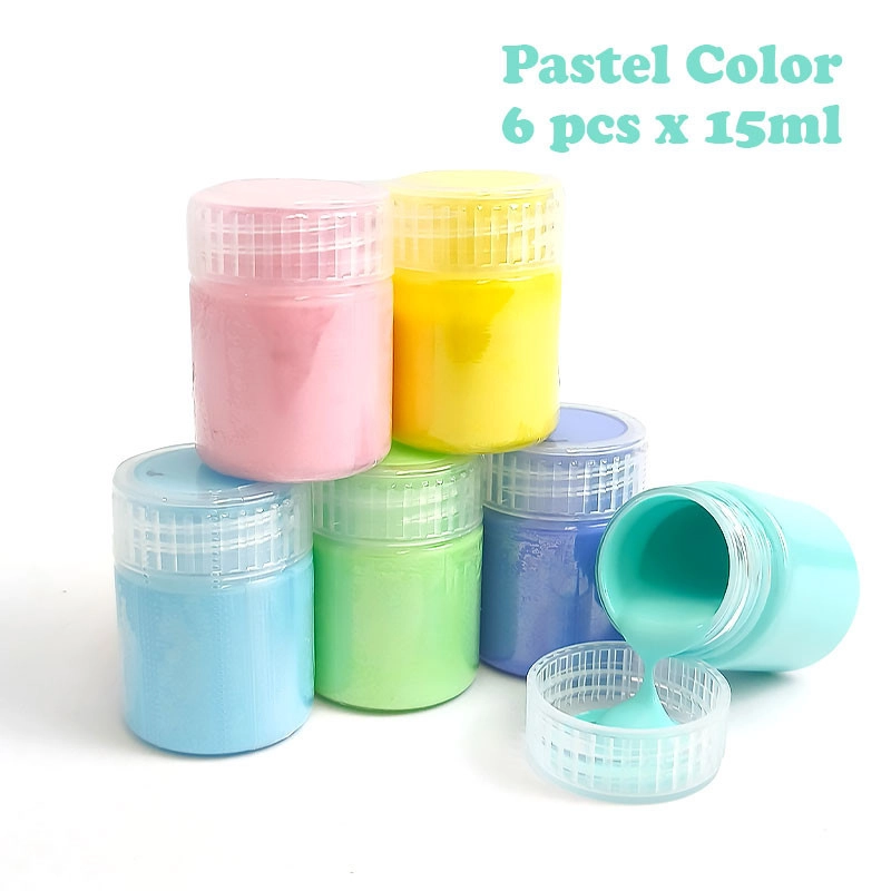 Фарби темперні художні на водній основі «Pastel color» набір 6 кольорів по 15 мл