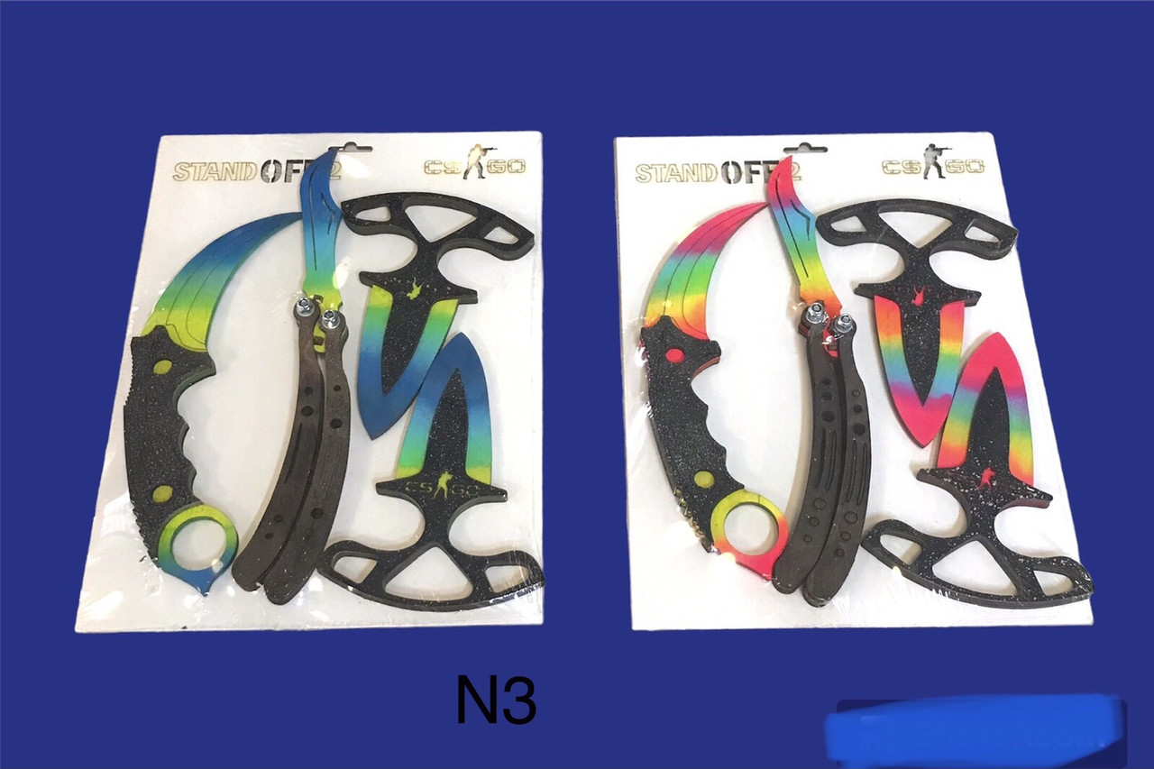 Набір дерев'яних іграшок з гри CS 2, Standoff 2 (4 пр.) Подарунок Сувеніри