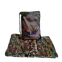 Туристичний плед Tactico 145*200 мультикам - ковдра для кемпінгу та туризму у чохлі камуфляж