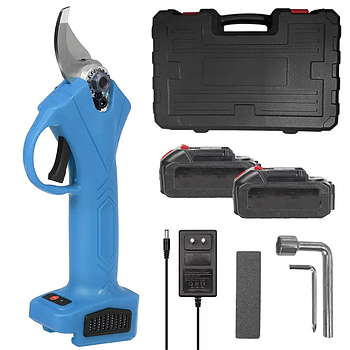 Акумуляторний секатор (до 25мм) в кейсі + 2 акумулятори 68В / Садовий секатор електричний / Садові ножиці