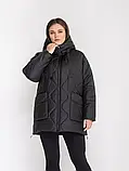 Жіноча зимова куртка Li-175-1 в розмірах 52-62, фото 3