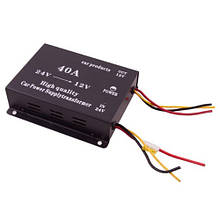 Перетворювач напруги (інвертор) 24 В> 12 В 40 А автомобільний чорний