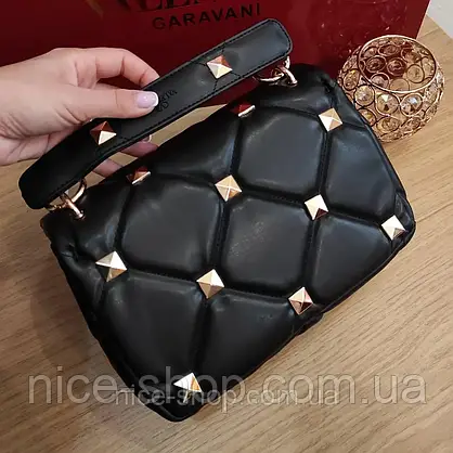 Сумка V.a.l.e.n.t.i.n. чорна, фото 3