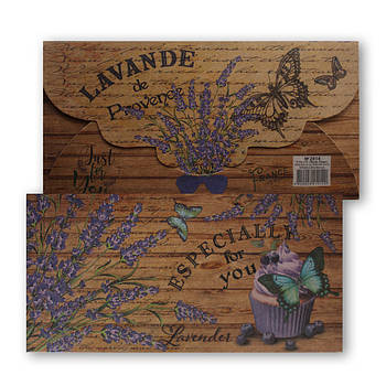 Конверт для грошей з крафту Лаванда