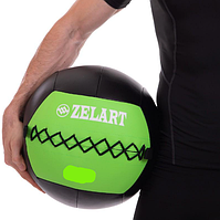 Медичний волбол м'яч "Zelart Wall Ball" 4 кг d 33 см для кросфіту та фітнесу FI-5168-4