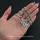 Срібний кулон іконка Святий Миколай. Підвіска ладанка Миколай Чудотворець срібло 925, фото 3