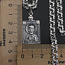 Срібний кулон іконка Святий Миколай. Підвіска ладанка Миколай Чудотворець срібло 925, фото 5