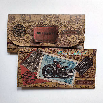 Конверт для грошей з крафту Bike