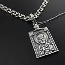 Срібний кулон іконка Святий Миколай. Підвіска ладанка Миколай Чудотворець срібло 925, фото 7