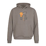 Худі унісекс утеплене Stedman з принтом ЦІНУЙ XS сірий, фото 2