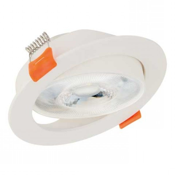 Світильник поворотний врізний світлодіодний (9 W/Вт, 6400K, 806 lm, білий) вбудований ЛЕД світильник NORA-9, фото 1