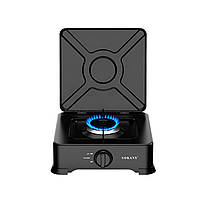 Плита настільна газова на 1 конфорку з кришкою Sokany, Побутова кухонна плита переносна для балонного газу