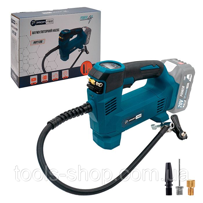 Потужний акумуляторний насос PROFI-TEC PAP2012BL POWERLine без АКБ 20V 10.3 бара 12 л/хв без АКБ, фото 1
