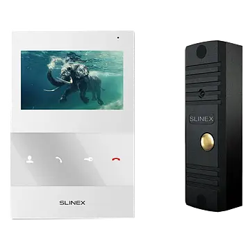 Slinex Slinex SQ-04M(White) + ML-16НR(Black) Комплект домофонії