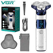 Чоловіча електробритва VGR V-328 акумуляторна бритва для чоловіків Білий 5 Вт