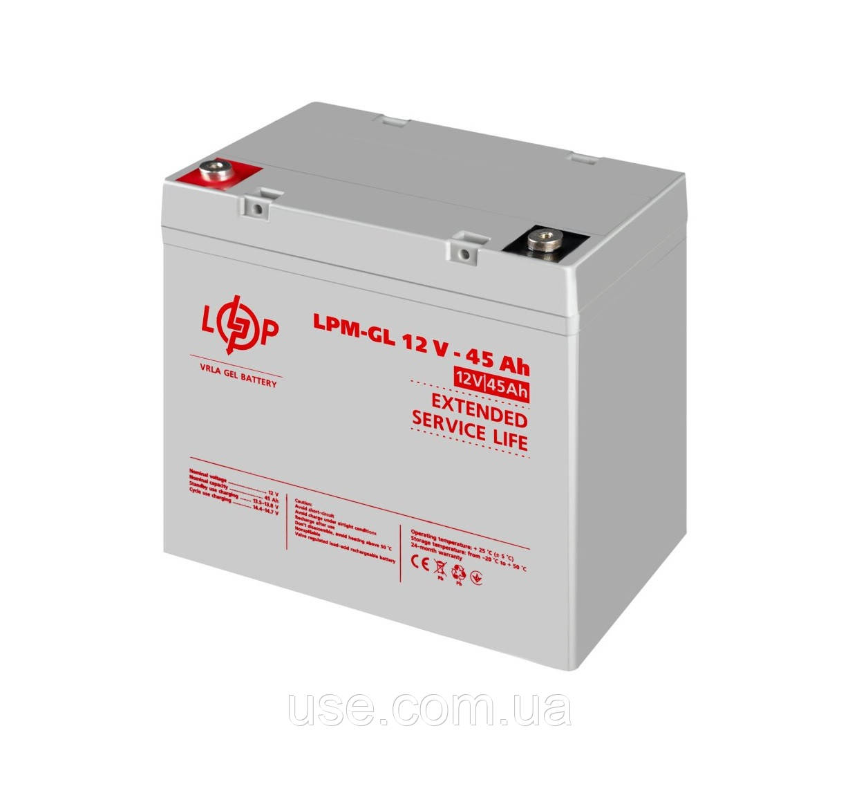 Мультигелевий акумулятор 12V 45Ah, 45 а*год, ач, ампер годин, GEL, АКБ, 12 Вольт, В, для ДБЖ