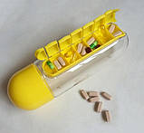 Пляшка для води з органайзером для таблеток Pill Vitamin Чорна 600 мл, фото 3