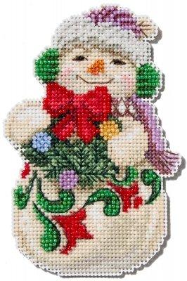 Набір для вишивки Snowman with Earmuffs / Сніговик з навушник Jim Shore JS202412