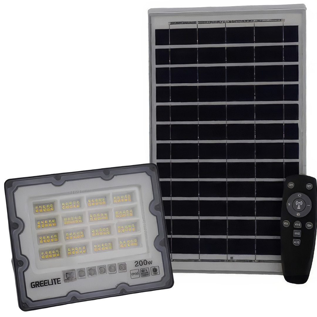 Вуличний ліхтар на сонячній панелі GreeLite JX 007 200W Ліхтар з датчиком руху та пультом, фото 1