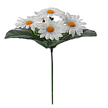 Штучні квіти букет заливка ромашка біла, 20см, фото 3
