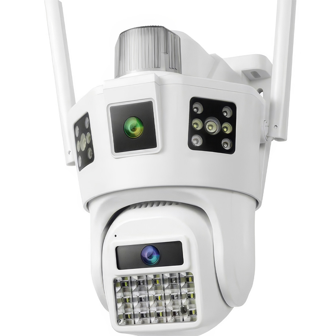 Вулична камера відеоспостереження з 2 об'єктивами SD 39 4G Портативна камера відеоспостереження 6Мп, фото 1