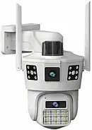 Вулична камера відеоспостереження з 2 об'єктивами SD 39 4G Портативна камера відеоспостереження 6Мп, фото 2