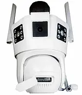 Вулична камера відеоспостереження з 2 об'єктивами SD 39 4G Портативна камера відеоспостереження 6Мп, фото 7