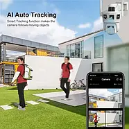 Вулична камера відеоспостереження з 2 об'єктивами SD 39 4G Портативна камера відеоспостереження 6Мп, фото 6