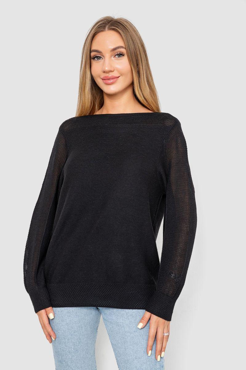 Кофта жіноча з манжетами, колір чорний, 244R999, фото 1