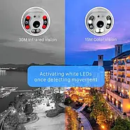 Вулична WiFi поворотна камера відеоспостереження Camera Cad N3 A6 ICSSE Портативна камера відеоспостереження 4Мп, фото 7