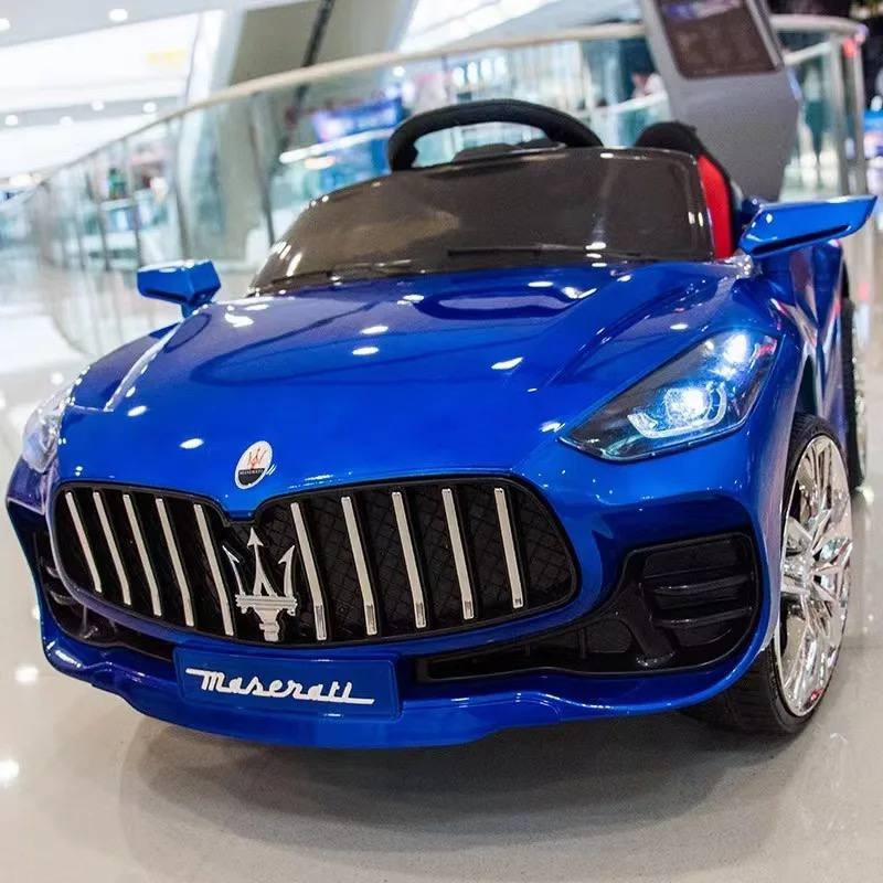 Дитячий електромобіль на акумуляторі Maserati з пультом р/у для дітей 3-8 років Синій