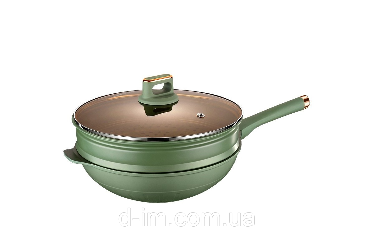 Сковорода зі скляною кришкою (32wok)