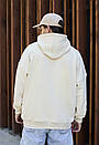 Худі молочного кольору Staff milk oversize, фото 3