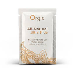 САШЕТ/Лубрикант на водній основі ультраковзний ALL-NATURAL Ultra slide, 2 мл Orgie 18+