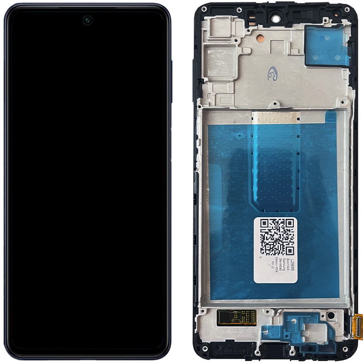 Дисплей Samsung SM-M546 Galaxy M54 5G (2023) у зборі із сенсором і рамкою black OLED
